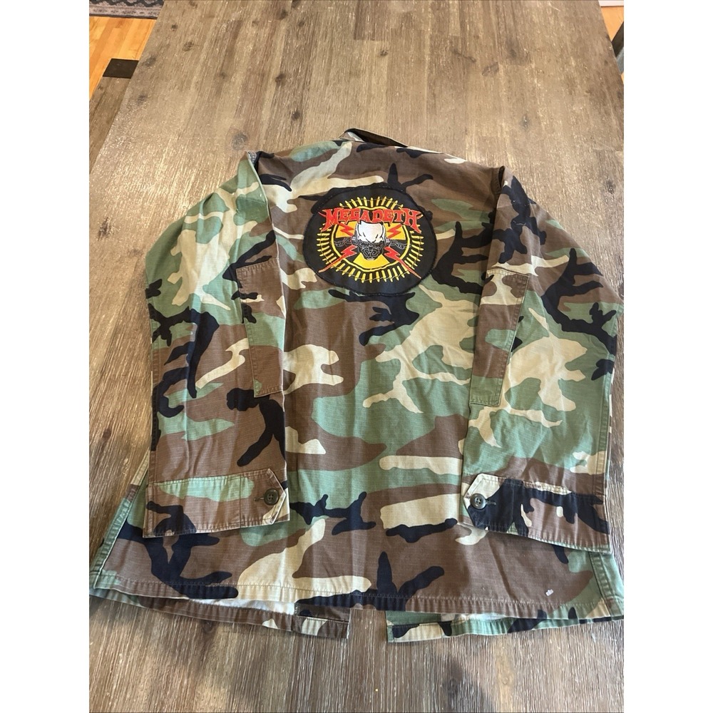 Vintage Air Force BDU Jacket With Megadeath Patch Med/Long Hard Rock Metal